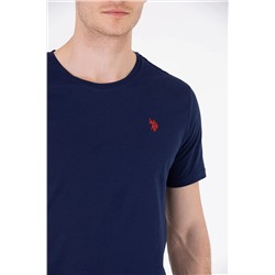 Erkek Lacivert Basic Bisiklet Yaka Tişört