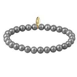 Браслет (жемчуг серо-голубой 7-8мм; покрытие золото), Есть комплект