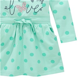Baby Sweatkleid mit Punkte-Allover