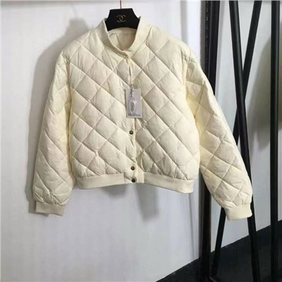 MaxMar* новый логотип с буквенной пуговицей и ромбовидной шотландкой, теплая куртка-пуховик с длинными рукавами из 90% белого утиного пуха, кремово-белый, черный, SML, [размер M; ширина плеч 44, обхват груди 114, длина рукава 61, длина одежды 55