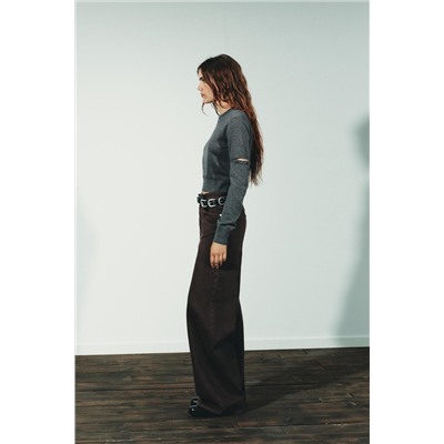 TRF EXTRA WIDE-LEG HIGH-WAIST JEANS