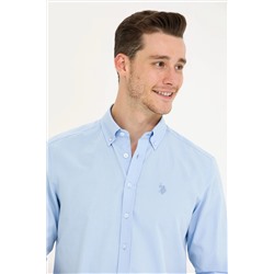 Erkek Açık Mavi Uzun Kollu Gömlek