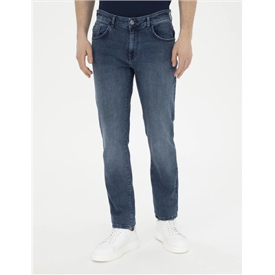 Lacivert Straight Fit Jean Pantolon