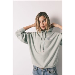 Sudadera capucha felpa algodón verde