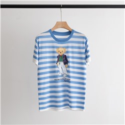 Модель с полосовой печатью RL, 16-вязальная машина, 22-игольный полосатый диск, метод одностороннего плетения, дизайн высококачественной серии бренда с печатью на передней панели, технология машинной вышивки с наложением, полный трехмерный эффект, шелковая пряжа