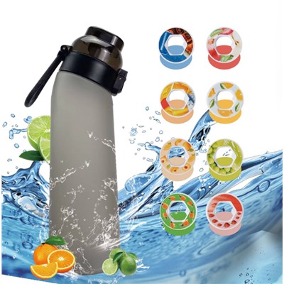 Бутылка для воды с насадками разных вкусов. 8 вкусов