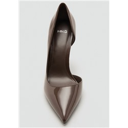 Zapato tacón asimétrico charol