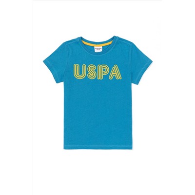 Çocuk Kobalt Mavisi Bisiklet Yaka Tişört