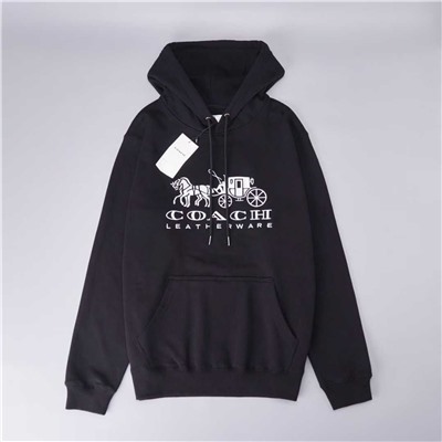 Классический свитер с капюшоном и вышивкой КОУ*Ч