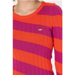 Kadın Menekşe Bisiklet Yaka Kazak