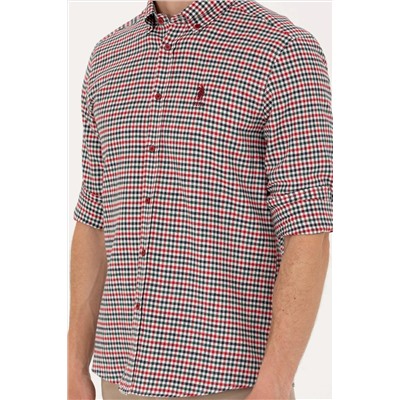 Erkek Kırmızı Uzun Kollu Gömlek