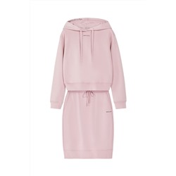Sudadera con capucha y falda recta Rosa