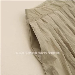 Легкая объемная однослойная женская юбка с карманами в боковых швах МАНГ*О