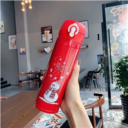 Новогодний термос-кружка из нержавеющей стали  500 мл