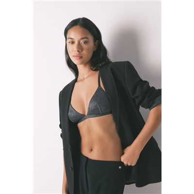 Sujetador NATURAL lurex terciopelo negro