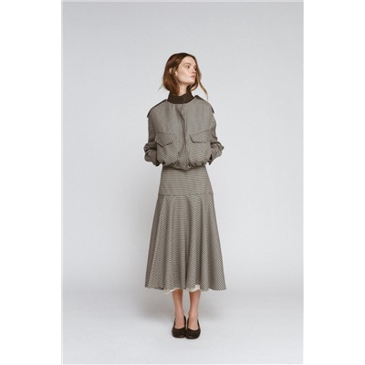 ZW COLLECTION CHECK BOMBER JACKET