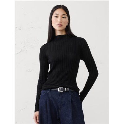 Merino Wool Ribbed Sweater