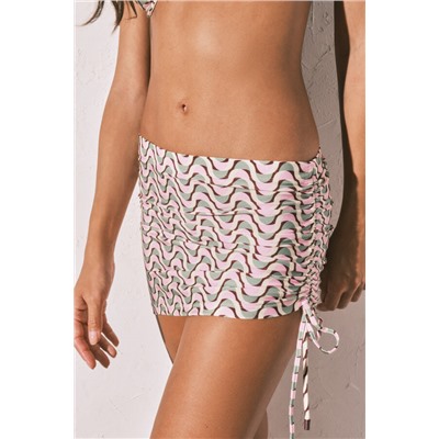 Pareo mini falda estampado geométrico