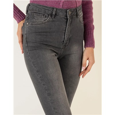 Koyu Gri Skinny Fit Jean Pantolon
