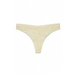 Tanga encaje cintura "V" beige