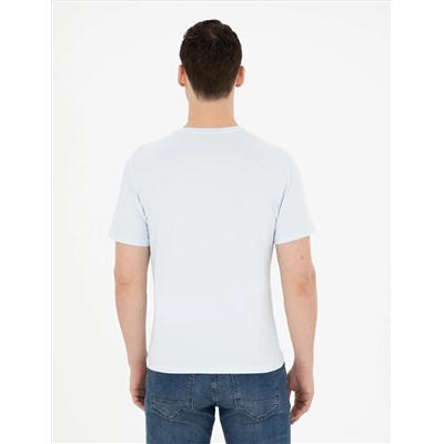 Açık Mavi Slim Fit Tişört