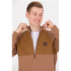 Erkek Camel Melanj Triko Hırka