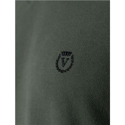 Футболка с V-вырезом из премиального хлопка с эластаном