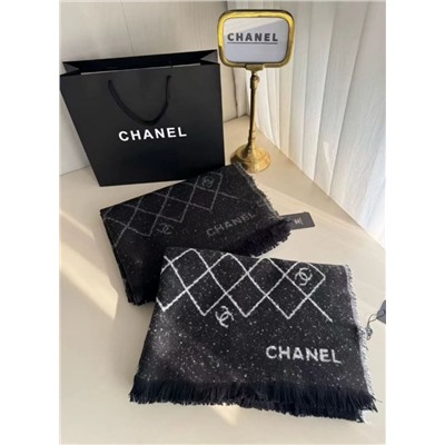 Зимняя теплая и мягкая флисовая широкая шаль/шарф с ромбовидным узором CHANE*L