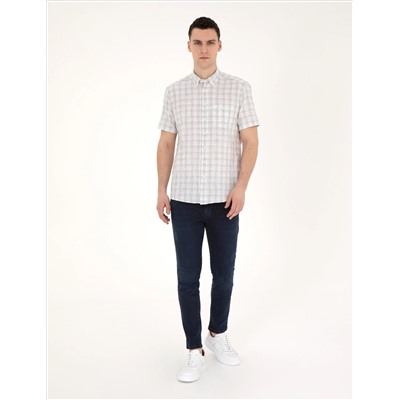 Yeşil Regular Fit Kısa Kollu Gömlek