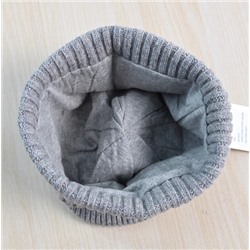 Теплая вязаная шапка бини из толстой шерстяной смеси ГАН*Т