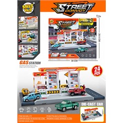 Набор парковка с металлической машинкой и запускалкой