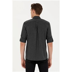 Erkek Antrasit Uzun Kollu Gömlek