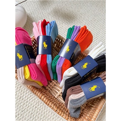 Классические цветные хлопковые носки в эстетике сдержанной элантности old money  Ralp*h Laure*n