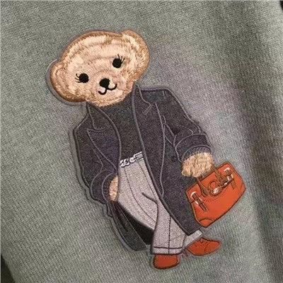 20247940 Polo Ralph lauren Ralph Lauren, сумка нового стиля, пуловер с нашивкой в ​​виде медведя, свитер с длинными рукавами, серый, SML, [размер L; ширина плеч 36, обхват груди 96, длина рукава 61, длина одежды 57]