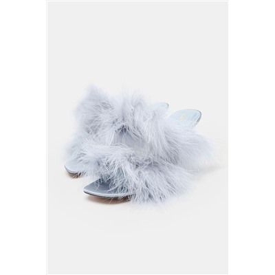 FEATHER HEELED SANDALS