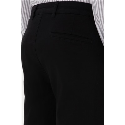 Erkek Siyah Slim Fit Kanvas Pantolon