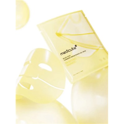 Гидрогелевые маски для лица Желтая  Medicub*e с PDRN 4шт набор