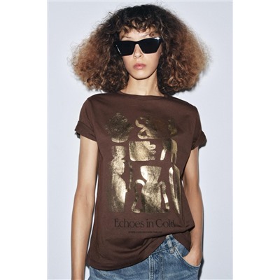 METALLIC SHORT SLEEVE T-SHIRT