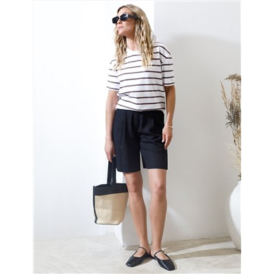 Шорты изо льна с вискозой