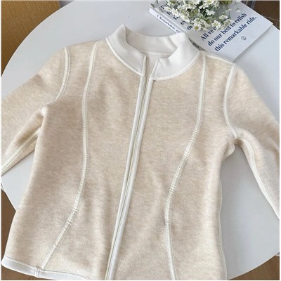 Мягкая утепленная кофта на молнии с двойным флисом в стиле  ЛУЛУЛЕМО*Н