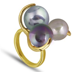 Кольцо (Майорка 8-12мм микс; покрытие золото), Есть комплект