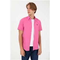 Erkek Pembe Kısa Kollu Gömlek