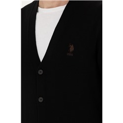 Erkek Siyah Basic Triko Hırka