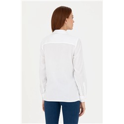 Kadın Beyaz Uzun Kollu Gömlek