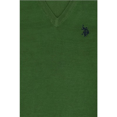 Erkek Çocuk Yeşil Basic Kazak