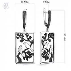 Серьги серебро 52945SB