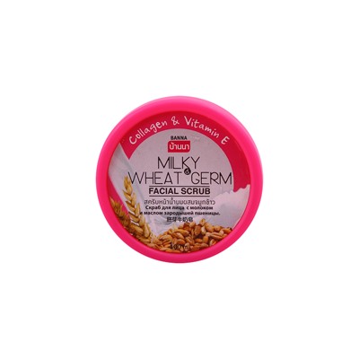 Скраб для лица Banna с экстрактами молока и зародышей пшеницы 100 мл /BANNA Facial Scrub Milky & Wheat Germ 100 ml