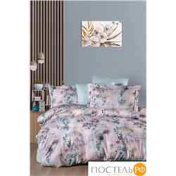 Постельное белье Карвен Stripe Satin с цветным принтом семейное N251-SB005 (7пр.)