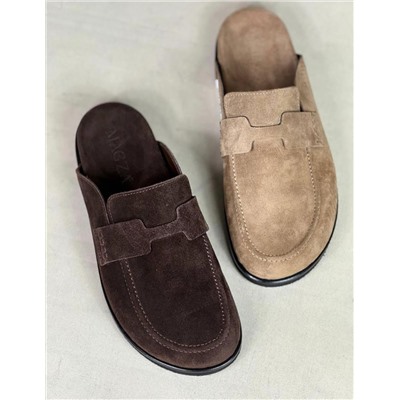 Шлепки мужские коричнев