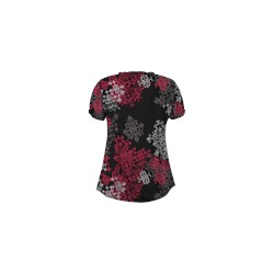 UA Exotica Black Keyhole Scrub Top